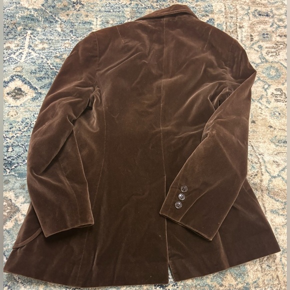 Larry Levine Womens Brown Velvet Blazer, no size found on it, looks to be a s/m - Picture 6 of 7